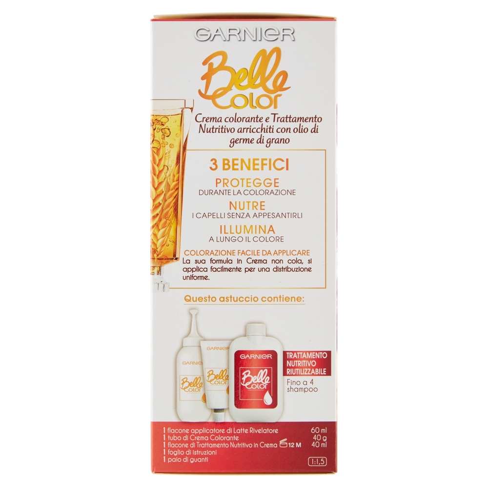 Garnier Belle Color Colore Luminoso, Tinta per Capelli Bianchi 51 Mogano Scuro Naturale